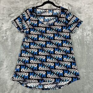 LuLaRoe Disney Collection T-Shirt Women's S Blue Mini Mouse The Classic Tee